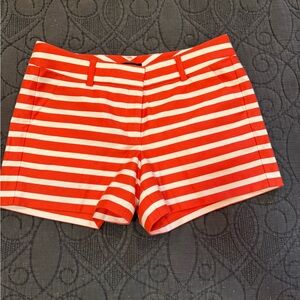 Ann Taylor orange and white Striped Shorts